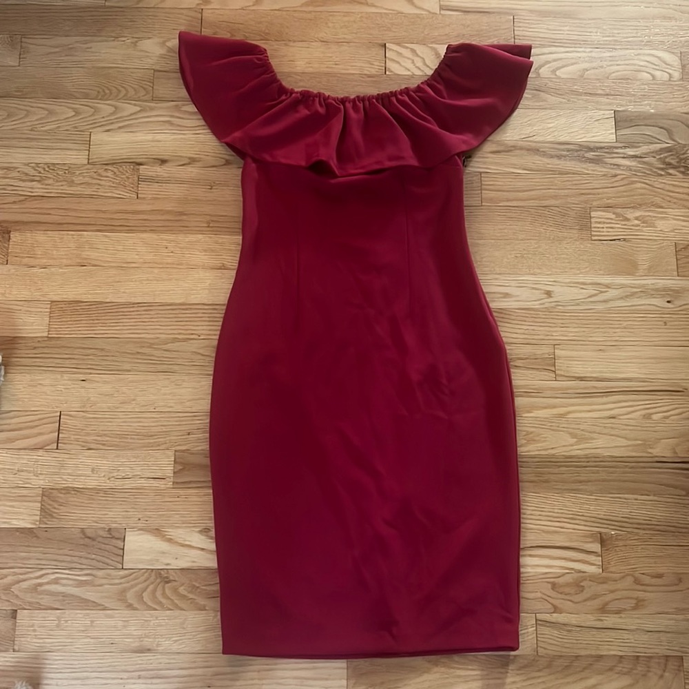 One state off the shoulder dress